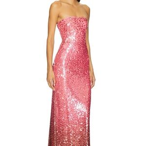 Leilani Pink Sequin Strapless Gown NEW WITH TAGS!
